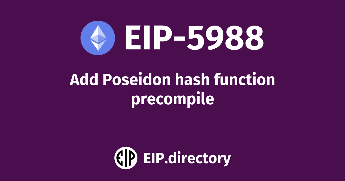 EIP-5988: Add Poseidon hash function precompile